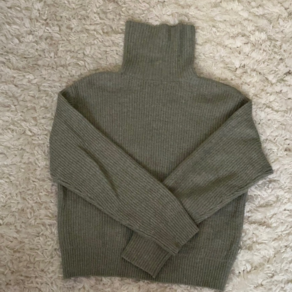 H&M Sage Green Cowl Neck Sweater